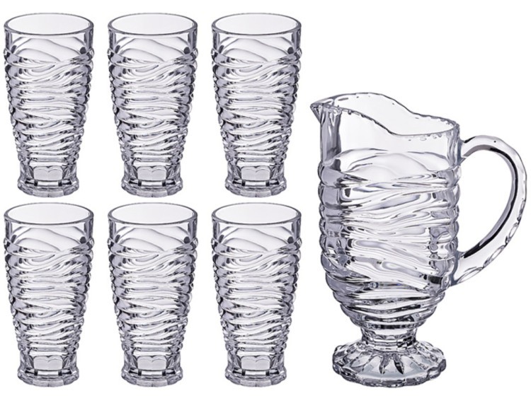 Набор для сока/воды "muza" 7пр.: кувшин 1500 мл + 6 стаканов 300 мл Lefard (195-140)