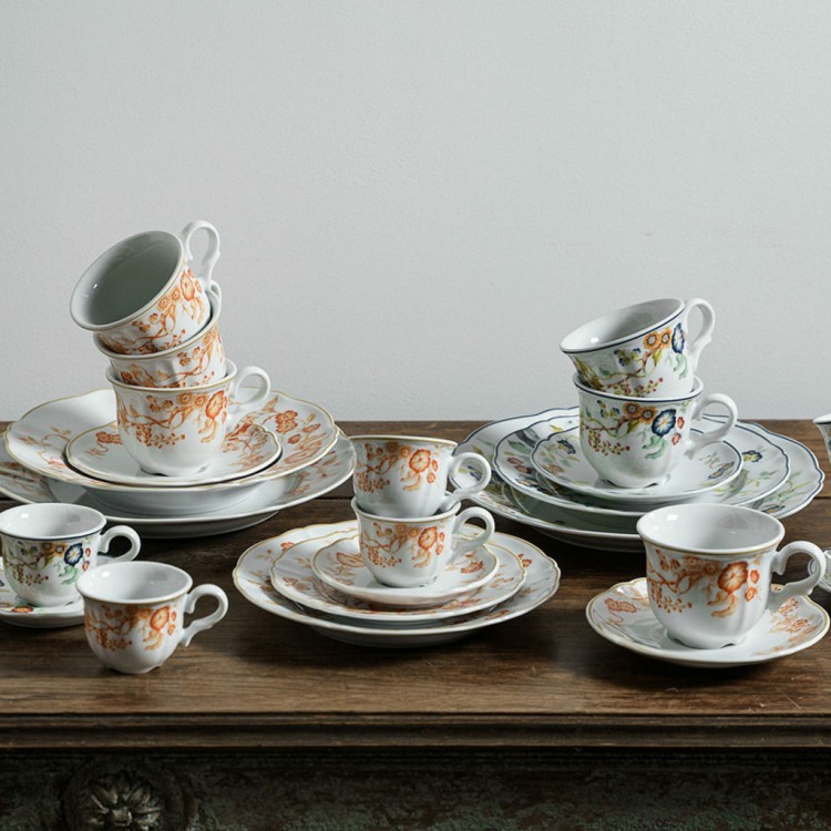 Тарелка LFLO032AC002205, фарфор, white, orange, LE COQ Тарелка LFLO032AC002205, фарфор, white, orange, LE COQ