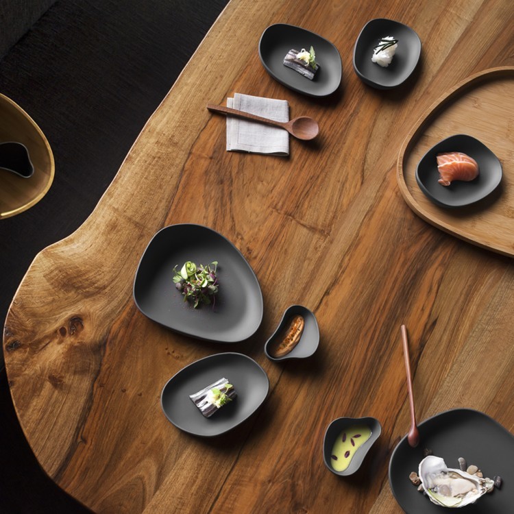 Тарелка 11024C, фарфор, MATT BLACK, Cookplay