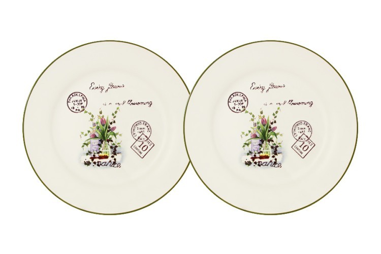 Набор закусочных тарелок Букет, 20 см, 2 шт - AL-55E2258-3-B-LF Anna Lafarg LF Ceramics