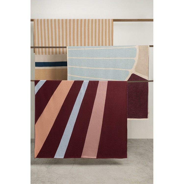 Плед из хлопка с рисунком tulip field из коллекции terra, 130х180 см (74545)