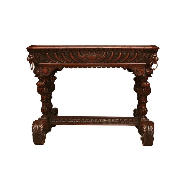 Стол Ренессанс XIX век DM-RenaissenceDesk, дуб, mahogany, ROOMERS ANTIQUE