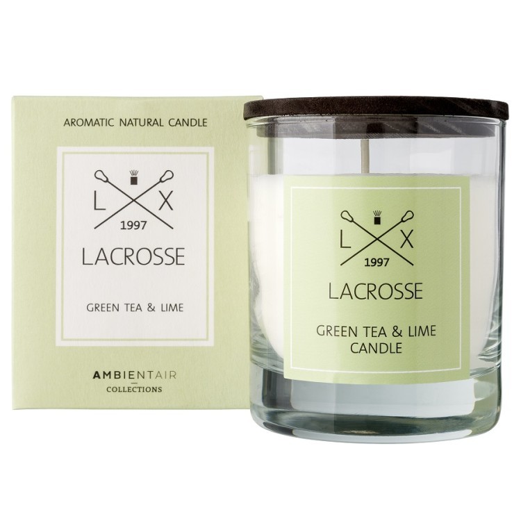 Свеча ароматическая lacrosse, Зеленый чай и лайм, 40 ч (55319)