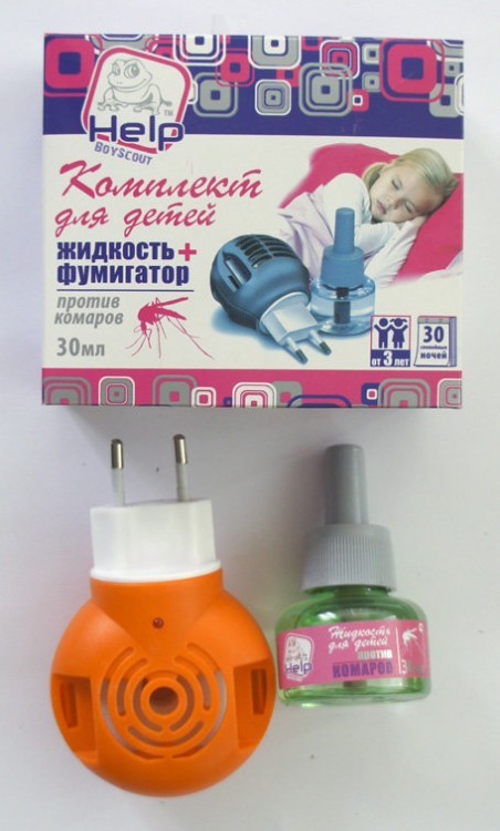 Комплект HELP от комаров для детей: фумигатор+жидкость 30 ночей (80523) (53012)