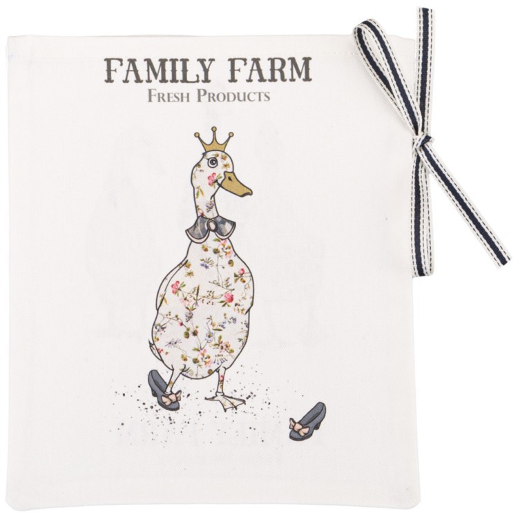 Мешочек подарочный "family farm" 25х23см,100% хлопок,белый,твил,пропитка SANTALINO (850-742-9)