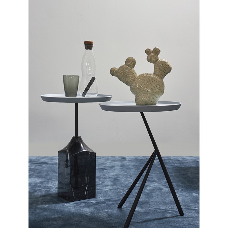 Столик приставной sustainable collection, D38 см, серо-голубой/черный (76073) Столик приставной sustainable collection, D38 см, серо-голубой/черный (76073)