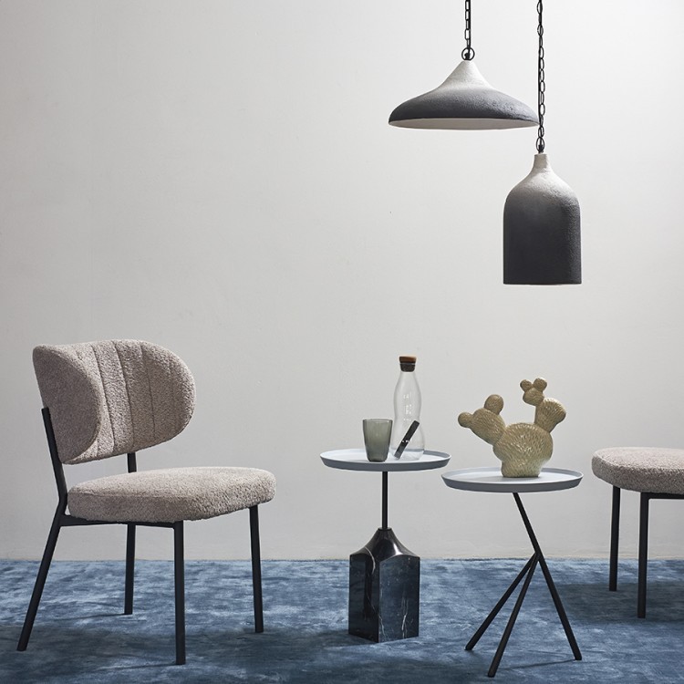 Столик приставной sustainable collection, D38 см, серо-голубой/черный (76073) Столик приставной sustainable collection, D38 см, серо-голубой/черный (76073)