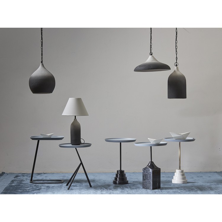 Столик приставной sustainable collection, D38 см, серо-голубой/черный (76073) Столик приставной sustainable collection, D38 см, серо-голубой/черный (76073)