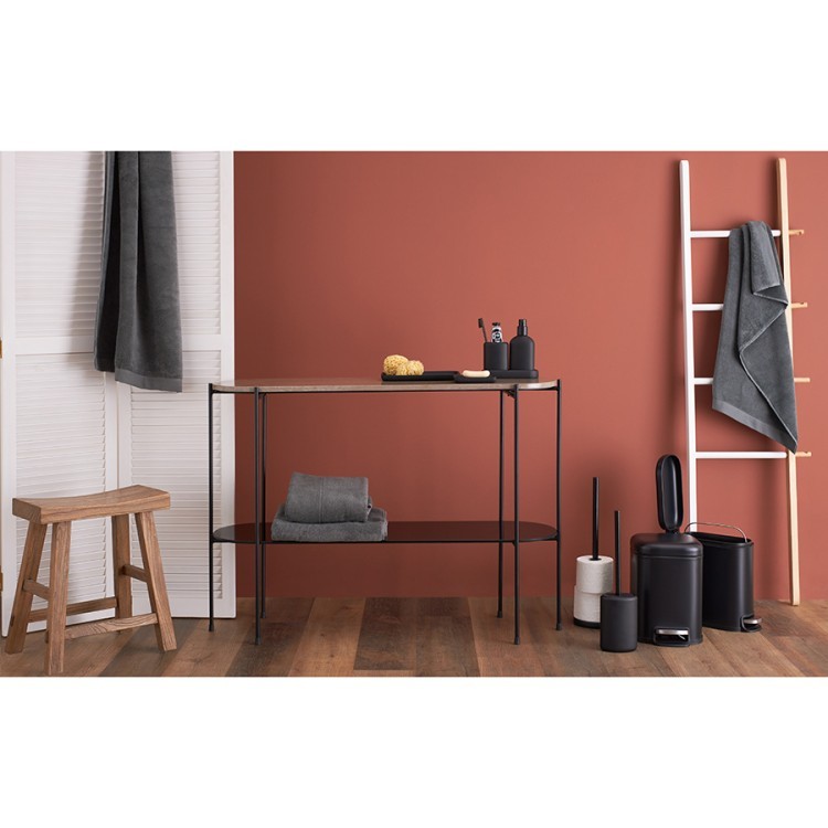 Ведро мусорное с педалью, графит, 5 л (78735)