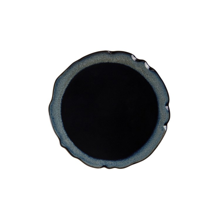 Тарелка L9275-BL, 22.5, каменная керамика, Black, ROOMERS TABLEWARE