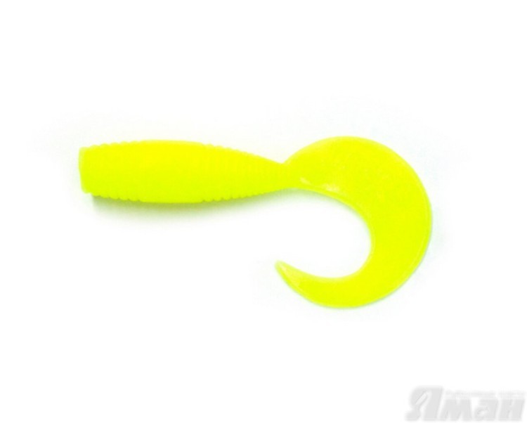 Твистер Yaman Spry Tail, 3" цвет 02 - Chartreuse, 8 шт Y-ST3-02 (70607)