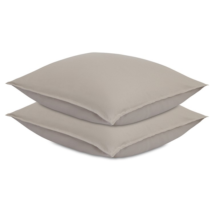 Набор наволочек изо льна и хлопка серо-бежевого цвета из коллекции essential, 70х70 см (77145)