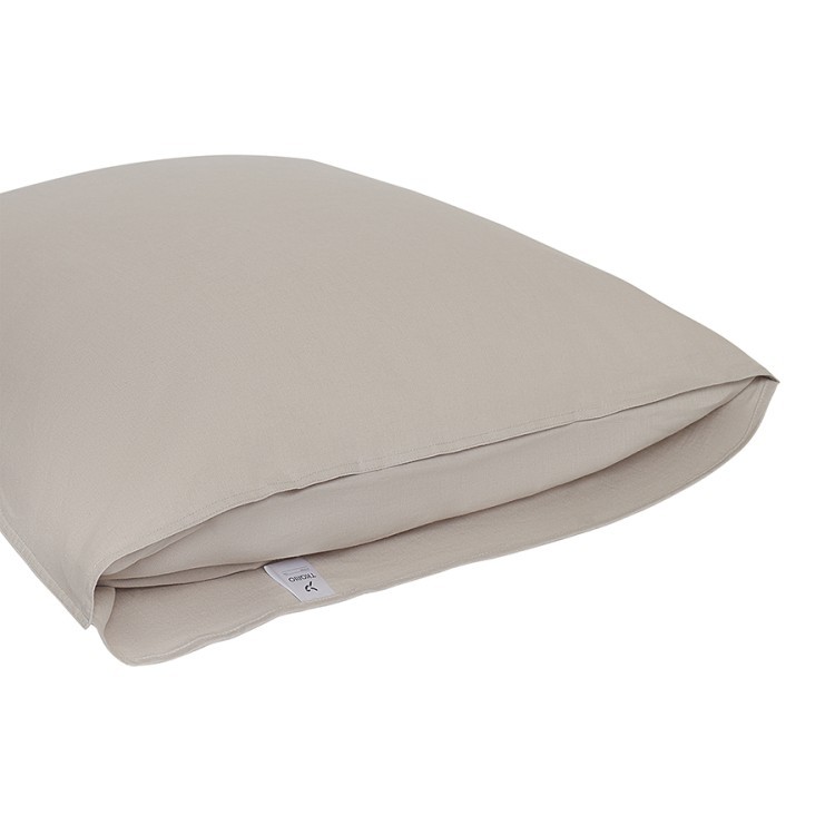 Набор наволочек изо льна и хлопка серо-бежевого цвета из коллекции essential, 70х70 см (77145)