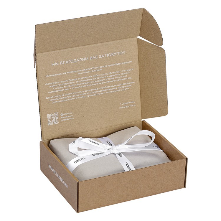 Набор наволочек изо льна и хлопка серо-бежевого цвета из коллекции essential, 70х70 см (77145)