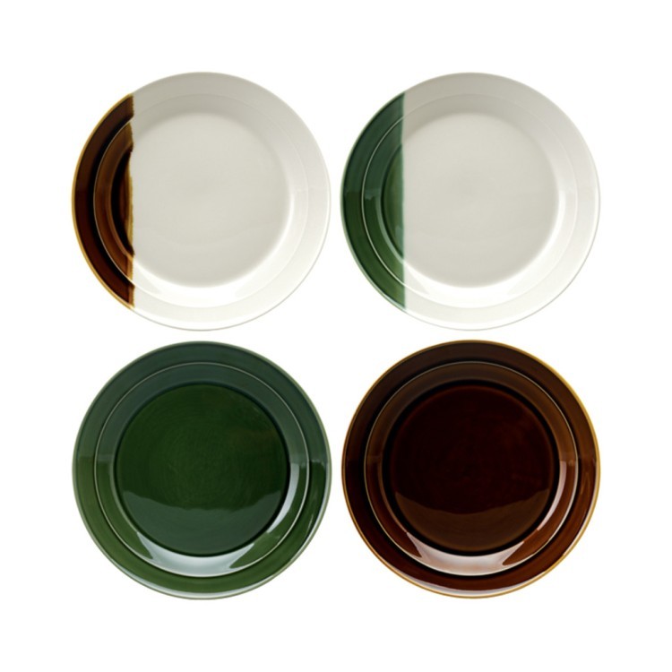 Набор из 4 тарелок D104-92A, 17 см, фарфор, Assorted, LOVERAMICS