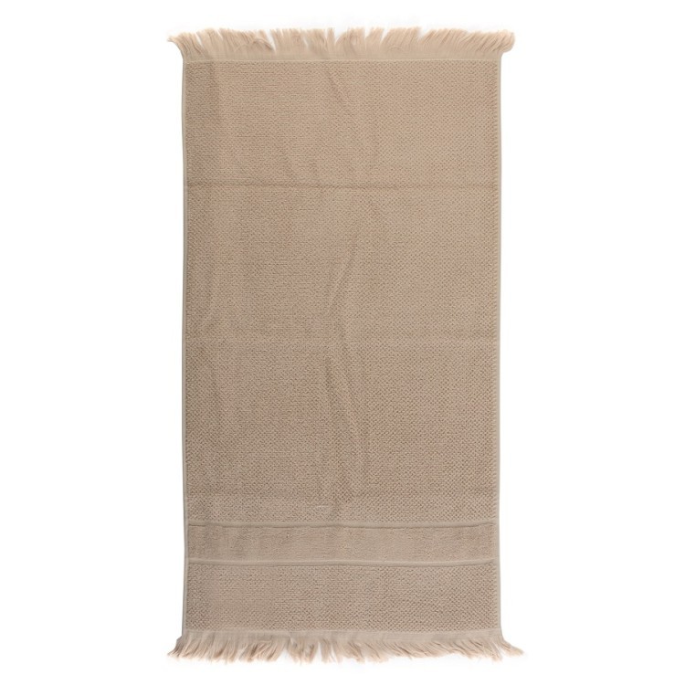 Полотенце для рук с бахромой бежевого цвета essential, 50х90 см (63354)