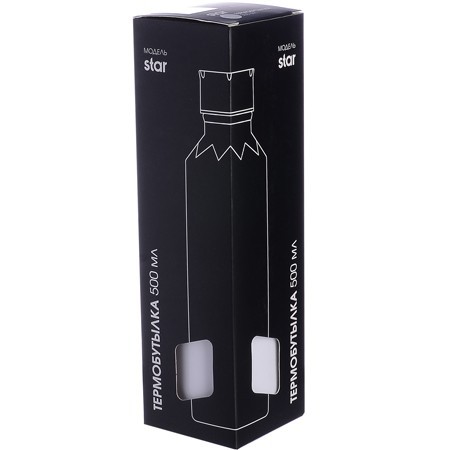 Термобутылка 500мл. Star, белая (77030-1) Термобутылка 500мл. Star, белая (77030-1)