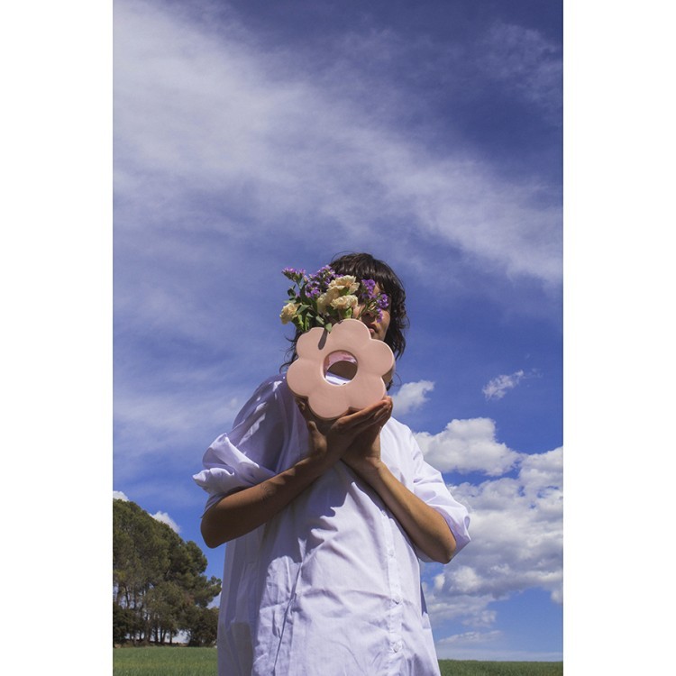 Ваза для цветов daisy, 20 см, розовая (75940)