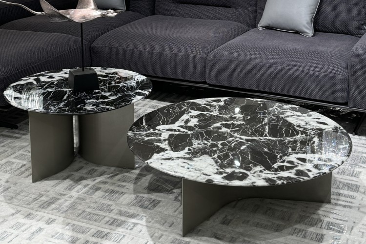 Стол журнальный черный d70*40см (TT-00013105)