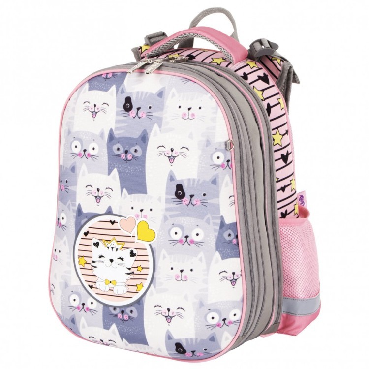 Ранец для девочек Юнландия Extra Gray kittens 17 л 227843 (76554)