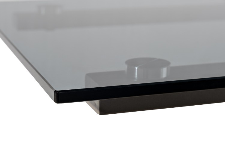 Стол журнальный приставной серый, стекло тонированное 50*50*50см (TT-00015706)