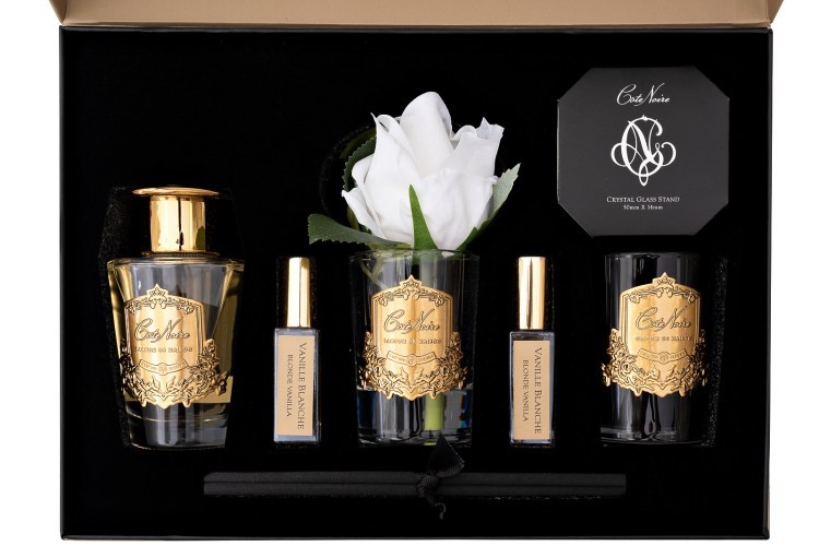 Набор подарочный Blonde vanilla - диффузор 90 мл, роза искусств., спрей 2*5мл, свеча 75гр (TT-00016002)