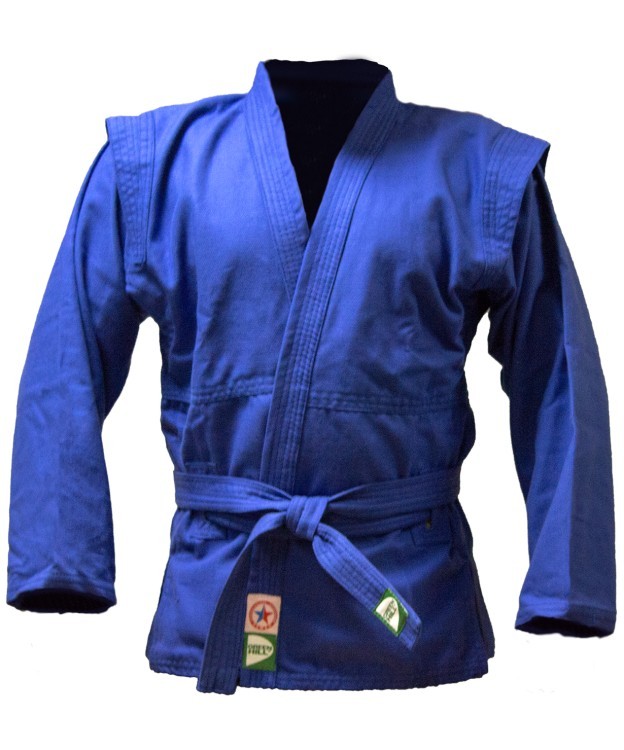 Куртка для самбо JS-302, синяя, р.1/140 (157095)