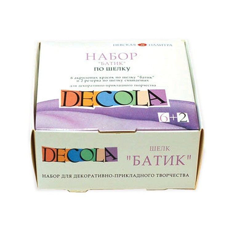 Краски акриловые по ткани Декола Батик по шелку 6 цветов по 50 мл 4441448 (1) (72813)