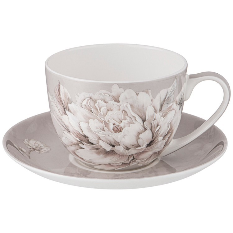 Чайная пара lefard "white flower" 330 мл серая Lefard (415-2136)