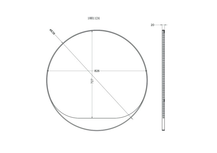 Зеркало круглое  в металлич. раме цвет золото d84см (TT-00003628)
