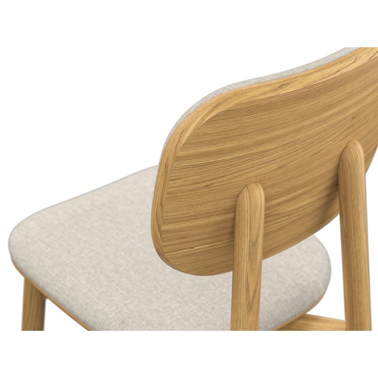 Стул с обивкой saga, рогожка, бежевый (76420)