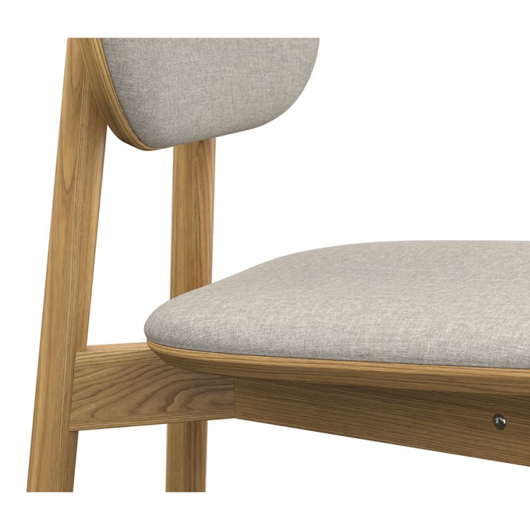 Стул с обивкой saga, рогожка, бежевый (76420)