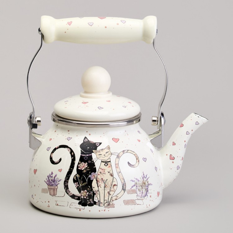 Чайник agness эмалированный со съемным фильтром из нжс серия "lavender cats", 0,85 л Agness (943-070) Чайник agness эмалированный со съемным фильтром из нжс серия "lavender cats", 0,85 л Agness (943-070)