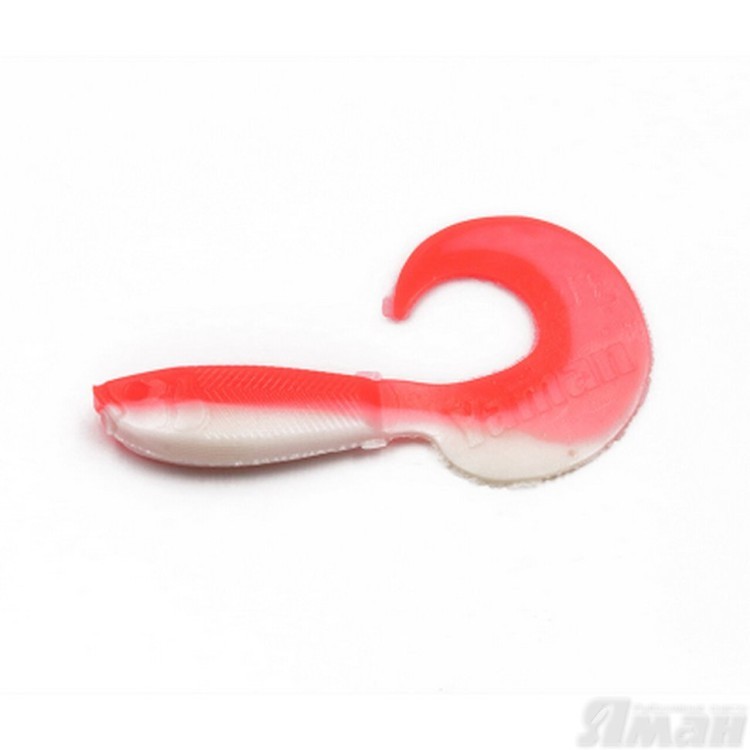 Твистер Yaman Mermaid Tail, 5" цвет 27 - Red White, 5 шт Y-MT5-27 (70715)
