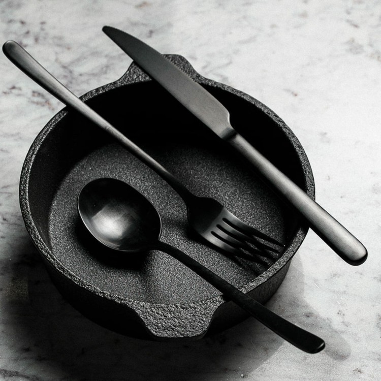 Нож столовый 2RDU0003, нержавеющая сталь 18/10, PVD, total black, PINTINOX
