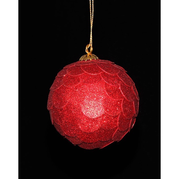 Шар новогодний декоративный paper ball, красный (63565)