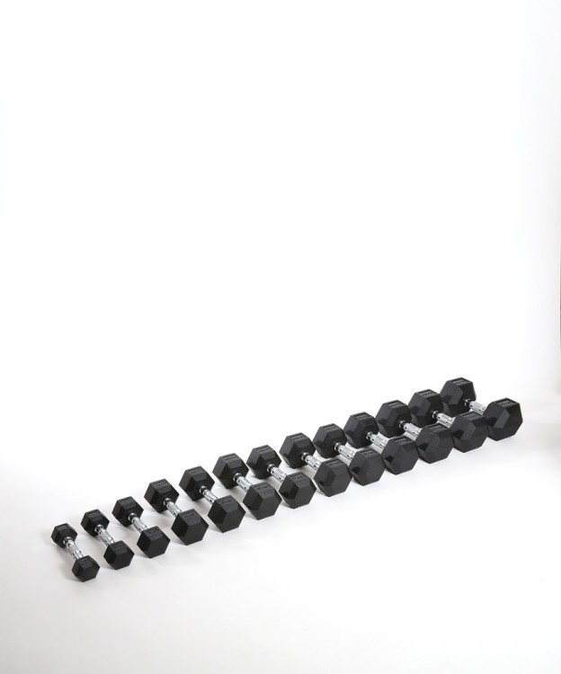 Гантель гексагональная DB-301 8 кг, обрезиненная, черный (1484595)