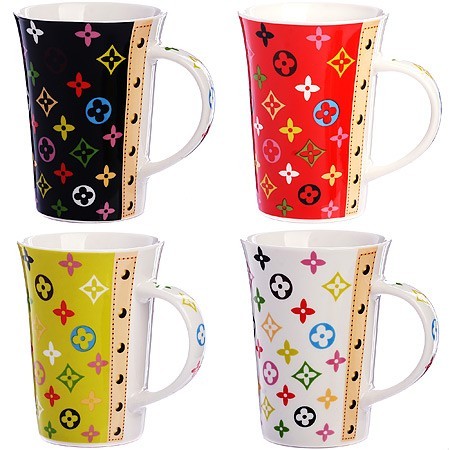 Кружка 0,5л,Модный узор LV (мин.4шт) LR (4334) Кружка 0,5л,Модный узор LV (мин.4шт) LR (4334)