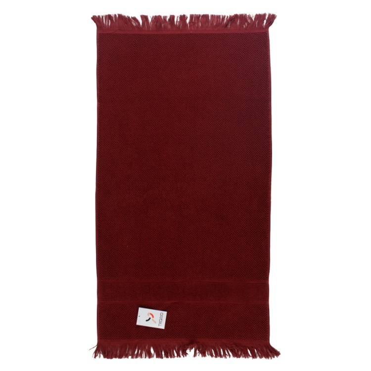 Полотенце для рук декоративное с бахромой бордового цвета essential, 50х90 см (63355)