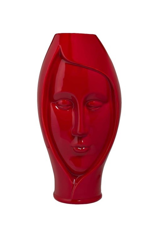 Ваза "Голова женщины" бордовая 19,5х16,5х37,5 см (TT-00000905)
