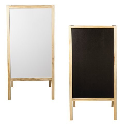 Доска штендер двусторонняя для мела и магнитно маркерная Staff 54х109 см 236889 (1) (86621)