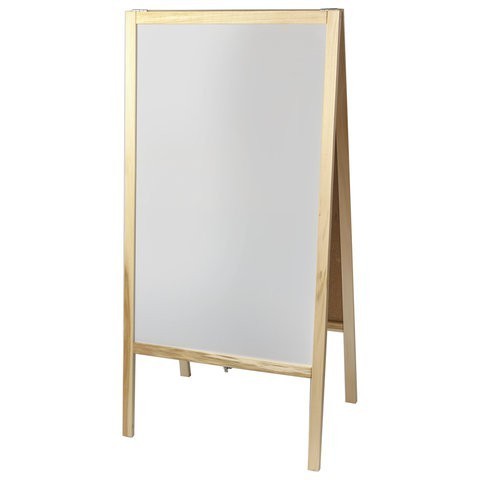 Доска штендер двусторонняя для мела и магнитно маркерная Staff 54х109 см 236889 (1) (86621)