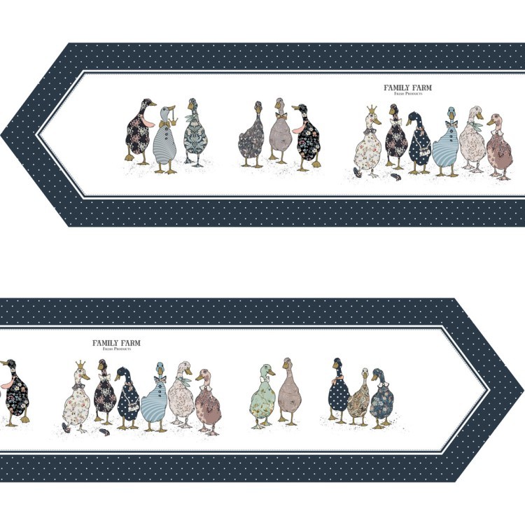 Дорожка на стол "family farm", 45х215см, синий 100% хлопок,твил Lefard (850-742-32)