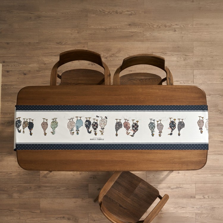 Дорожка на стол "family farm", 45х215см, синий 100% хлопок,твил Lefard (850-742-32)