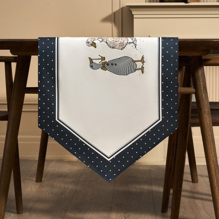 Дорожка на стол "family farm", 45х215см, синий 100% хлопок,твил Lefard (850-742-32)