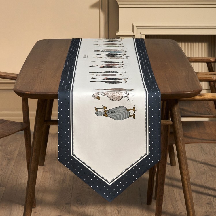 Дорожка на стол "family farm", 45х215см, синий 100% хлопок,твил Lefard (850-742-32)