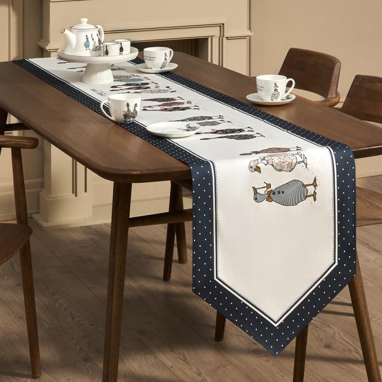 Дорожка на стол "family farm", 45х215см, синий 100% хлопок,твил Lefard (850-742-32)