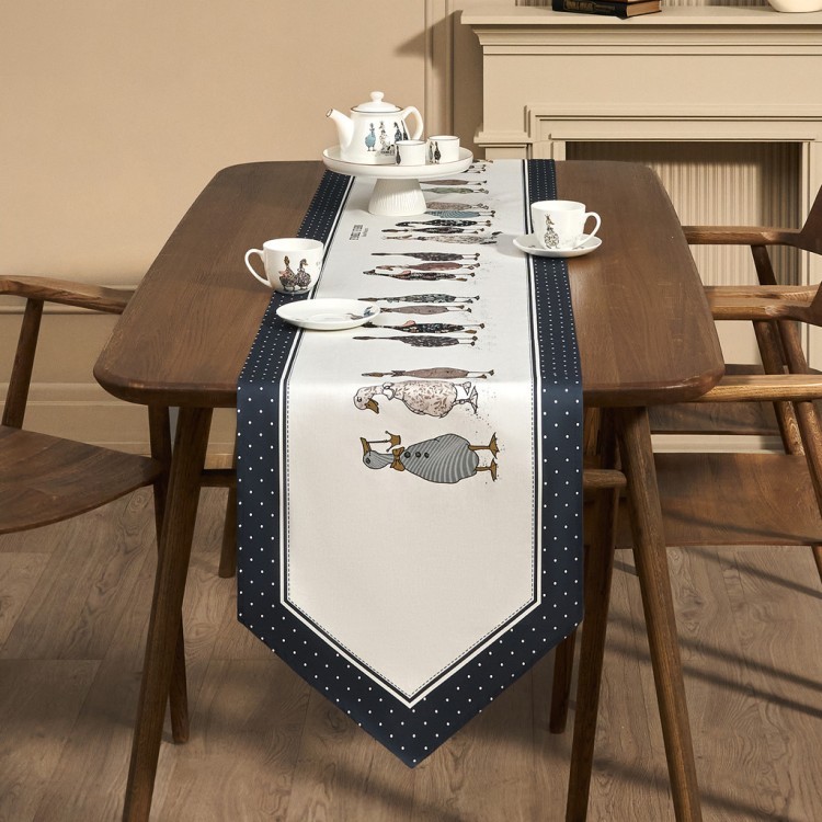 Дорожка на стол "family farm", 45х215см, синий 100% хлопок,твил Lefard (850-742-32)