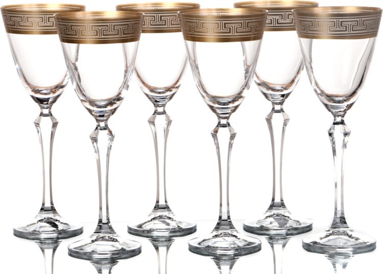 Набор бокалов для вина из 6 шт. "элизабет" 190 мл. высота=21 см. Bohemia Crystal (674-145)