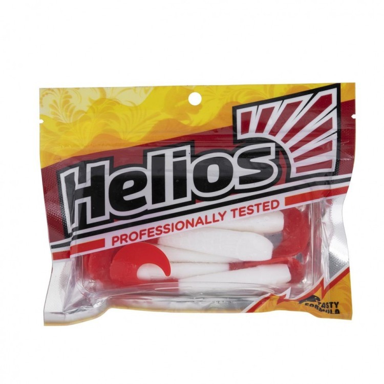 Твистер Helios Long Hybrid 3,55"/9,0 см, цвет White RT 7 шт HS-15/1-003 (78223)